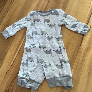 Carter's Gray and White Dinosaur One Piece